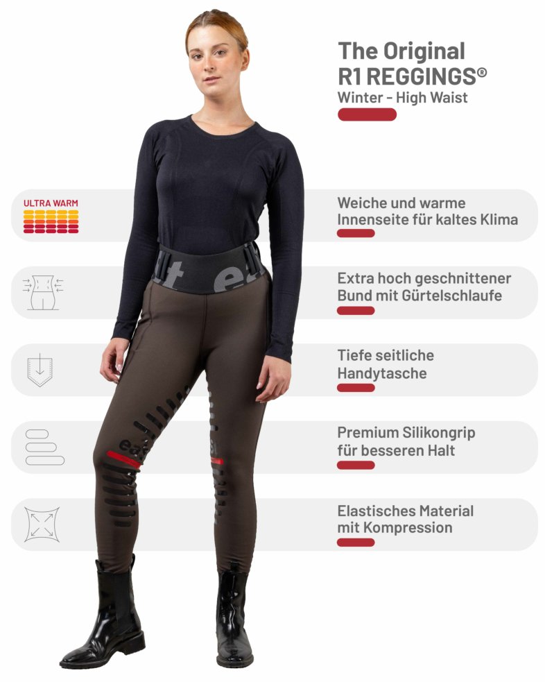 eaSt REGGINGS® R1 Highwaist Winter - mocca brown 