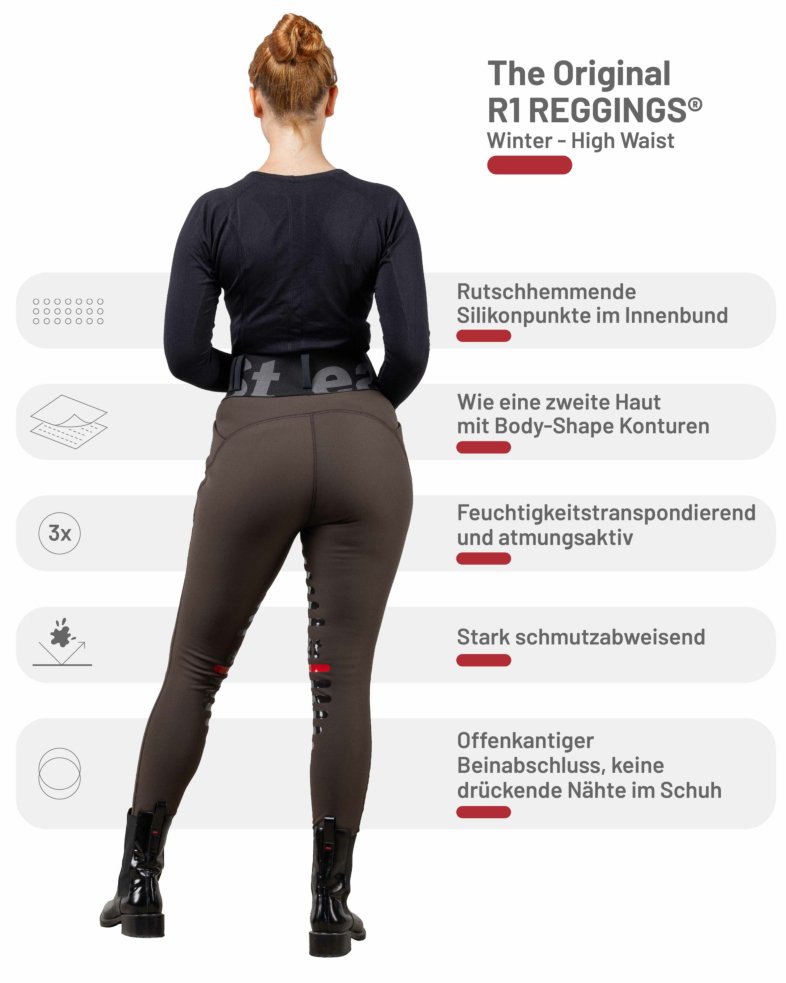 eaSt REGGINGS® R1 Highwaist Winter - mocca brown 