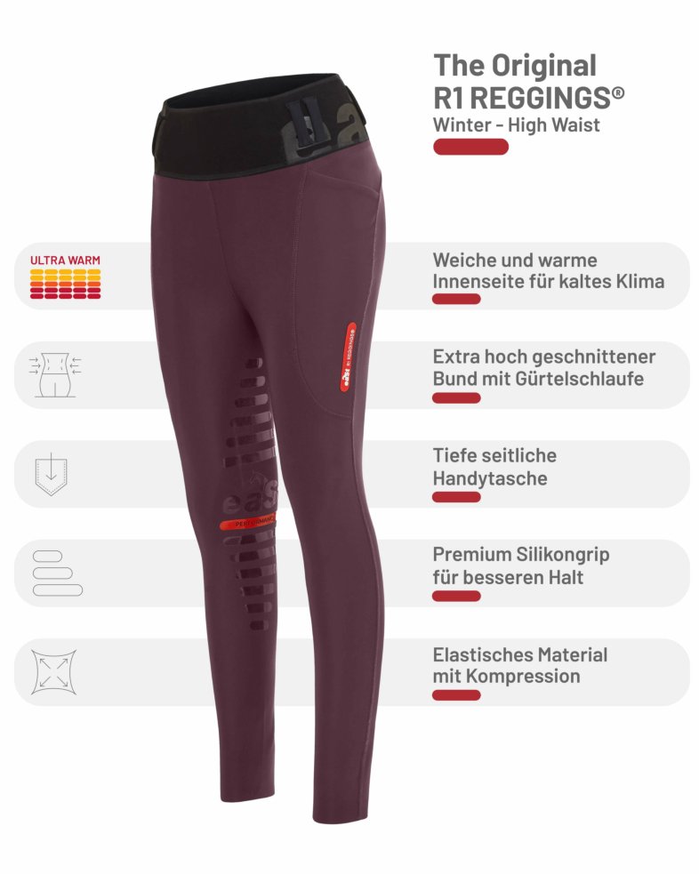 eaSt REGGINGS® R1 Highwaist Winter - aubergine 