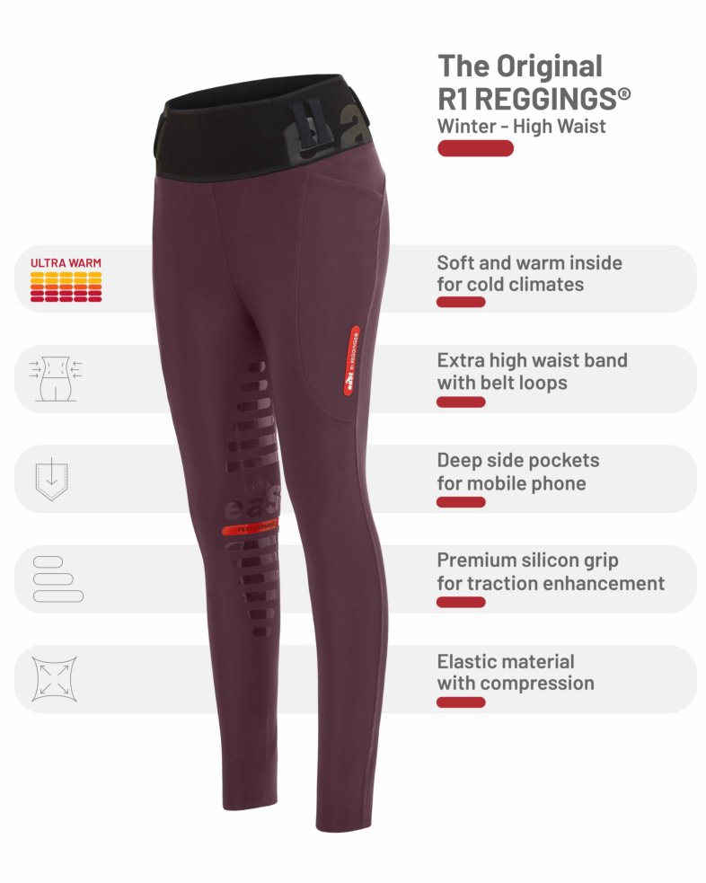 eaSt REGGINGS® R1 Highwaist Winter - aubergine 