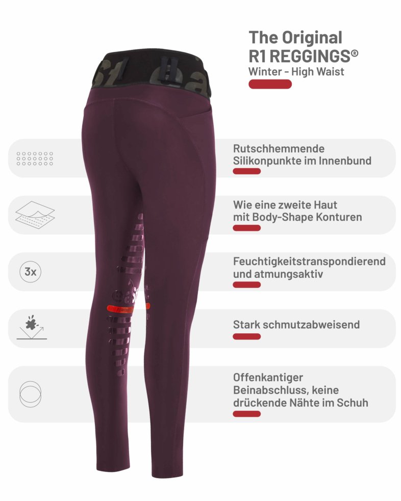 eaSt REGGINGS® R1 Highwaist Winter - aubergine 