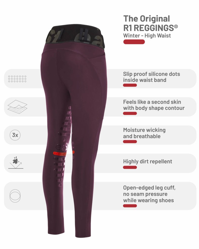 eaSt REGGINGS® R1 Highwaist Winter - aubergine 