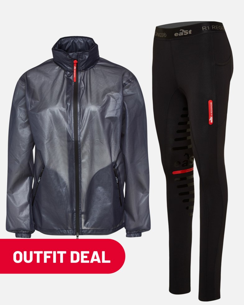 Outfit: REGGINGS® R1 + Rain Jacket